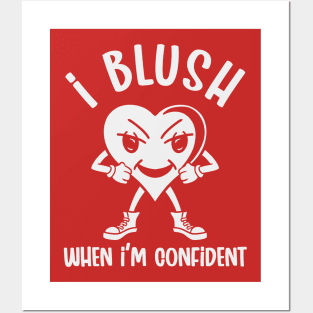 Confident Blushing (Mono) Posters and Art